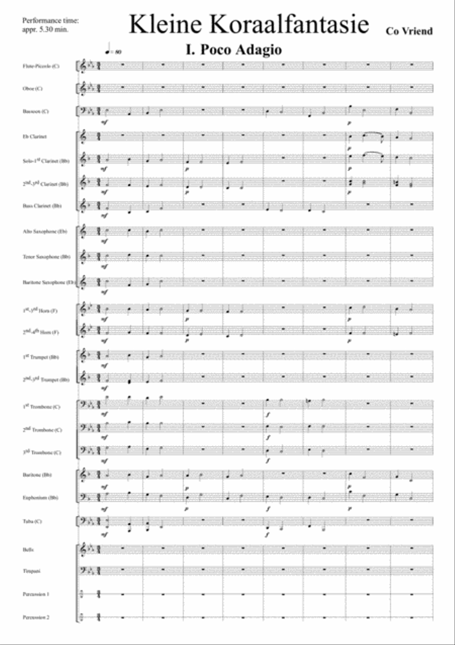 Kleine Koraalfantasie Kleine Koraalfantasie Concert Band scores gallery preview page 2