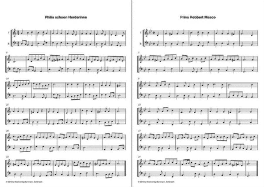 12 Duette Mit Variationen Bass Recorder scores gallery preview page 2