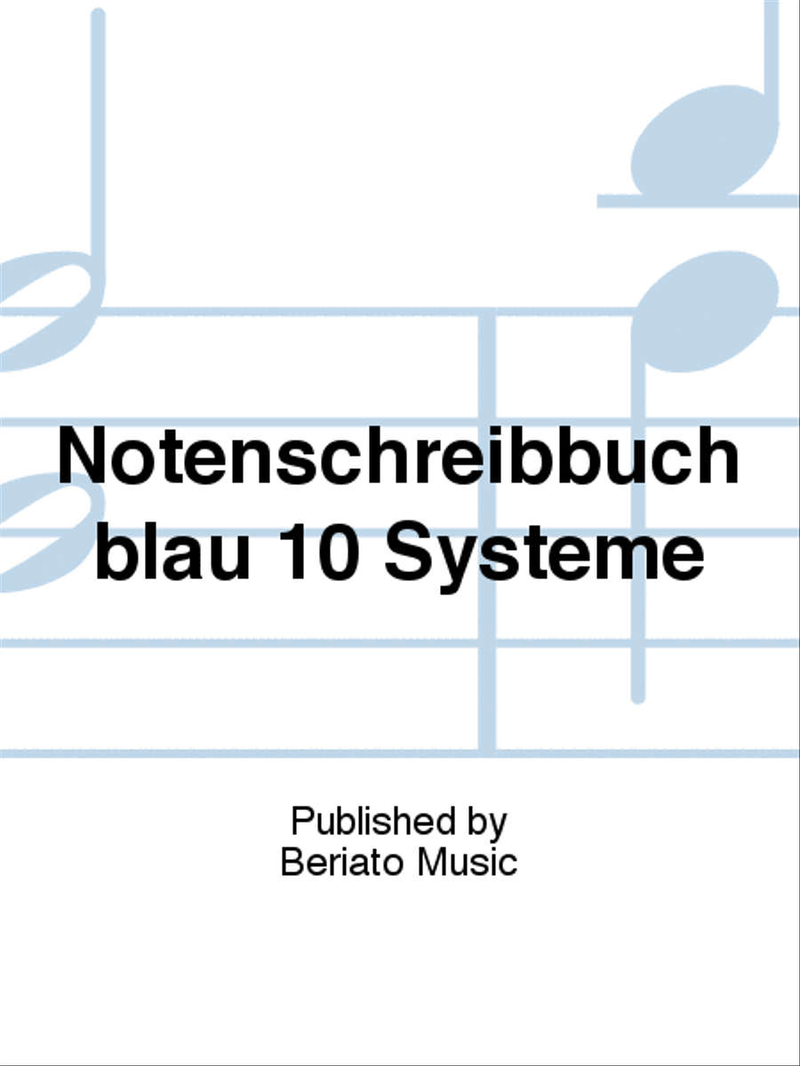 Notenschreibbuch blau 10 Systeme Collection / Songbook scores gallery preview page 1