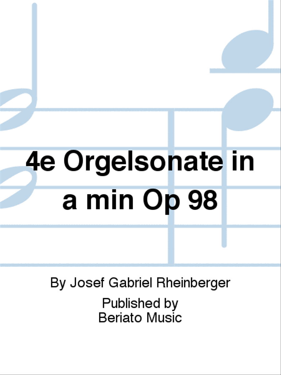 4e Orgelsonate in a min Op 98 Organ scores gallery preview page 1