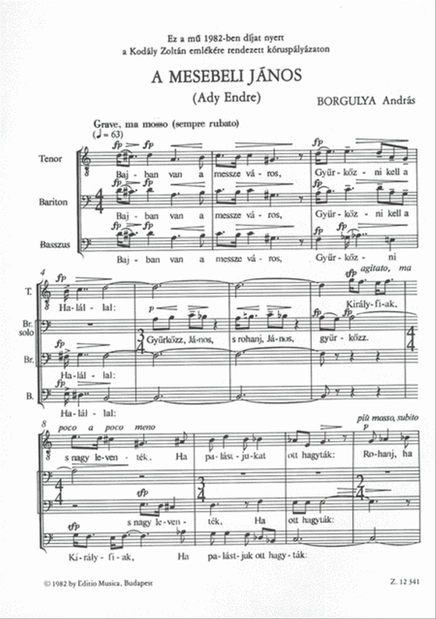 A mesebeli János A Cappella scores gallery preview page 2