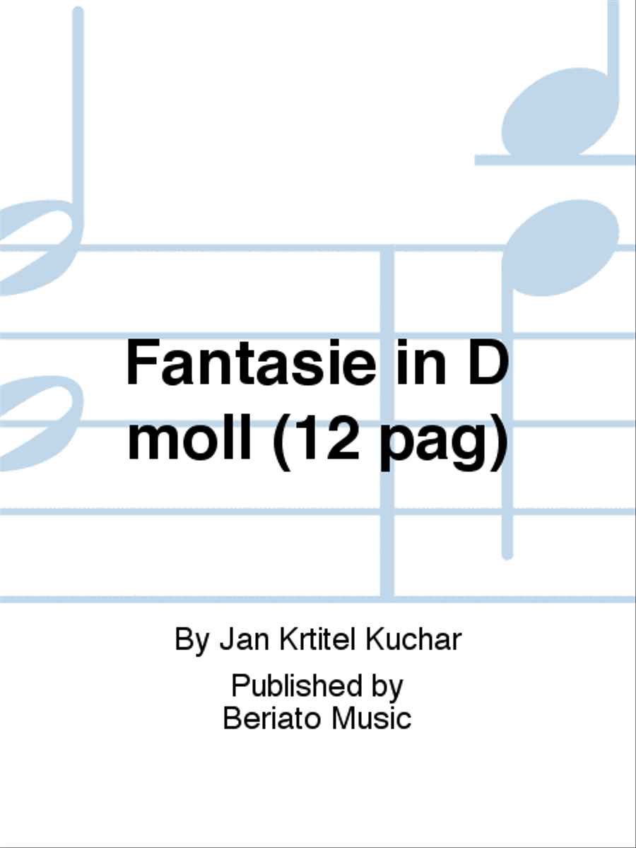 Fantasie in D moll (12 pag) Organ scores gallery preview page 1