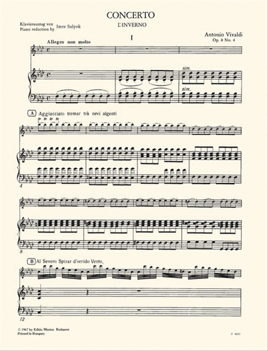 Le quattro stagioni op, 8 no. 4 L'inverno RV 297 Violin Solo scores gallery preview page 2