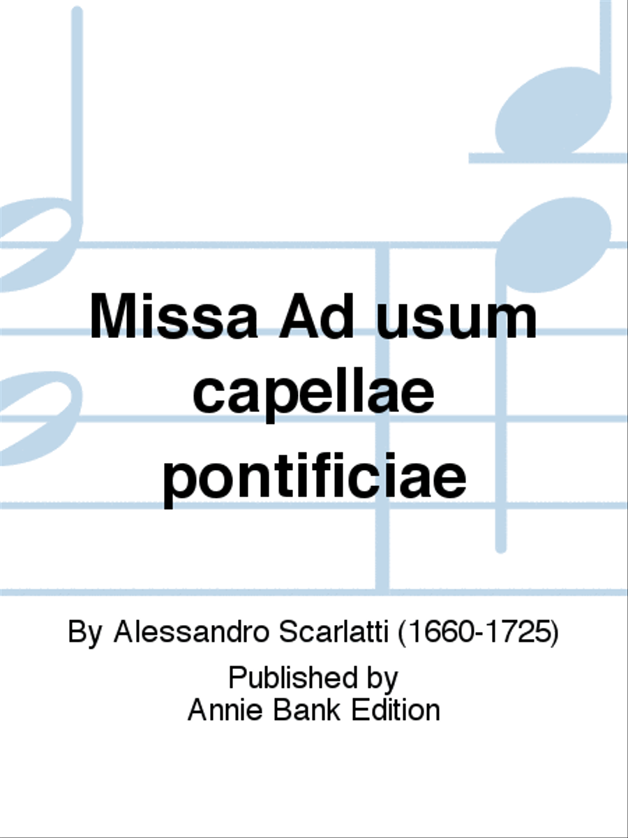 Missa Ad usum capellae pontificiae 4-Part scores gallery preview page 1