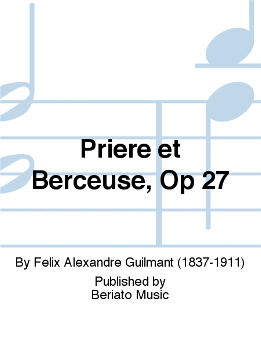 Prière et Berceuse, Op 27 Organ scores gallery preview page 1