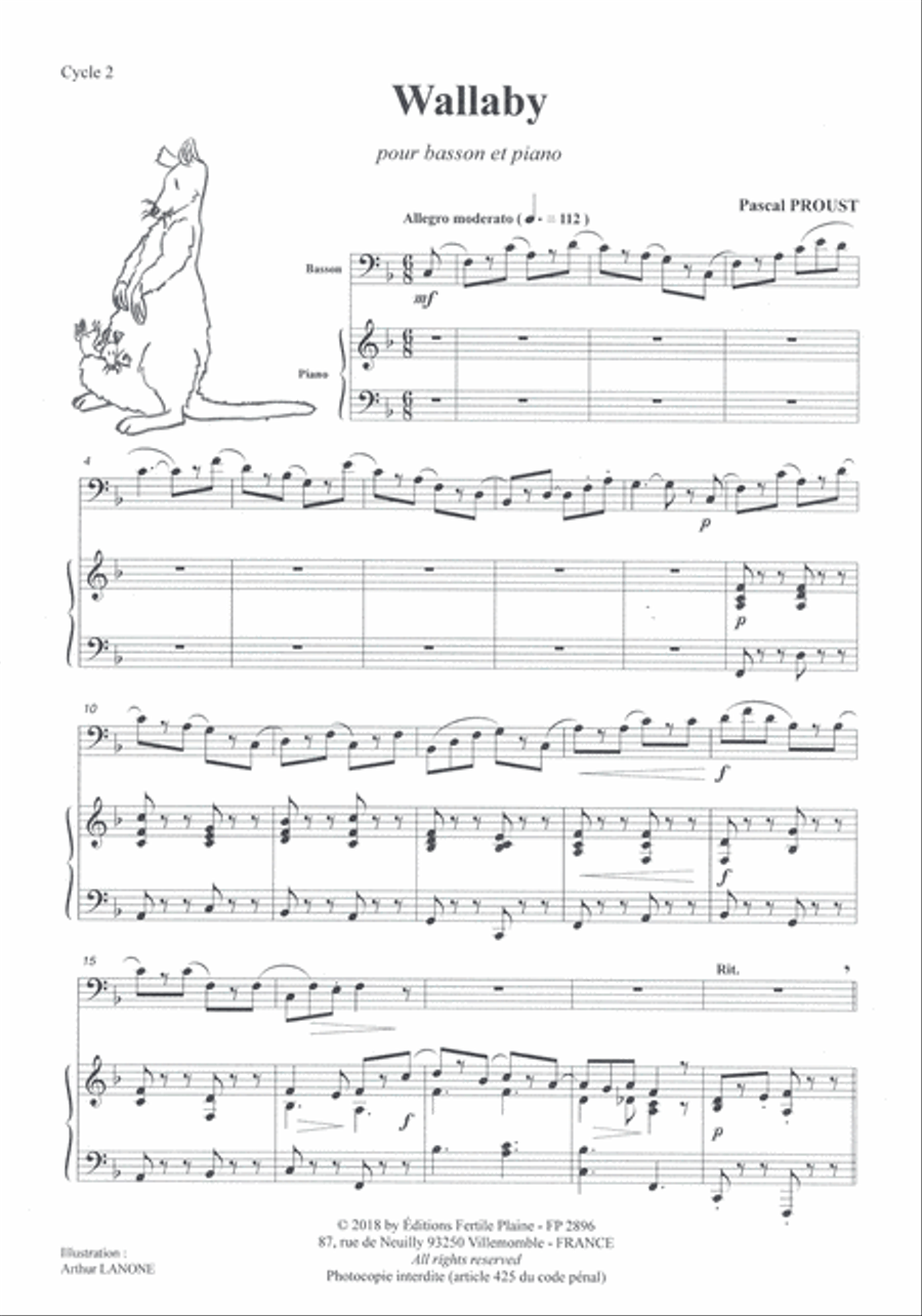 Wallaby Bassoon Solo scores gallery preview page 1