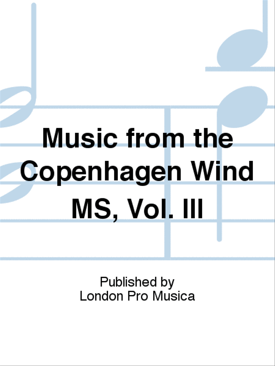 Music from the Copenhagen Wind MS, Vol. III Set of Parts scores gallery preview page 1