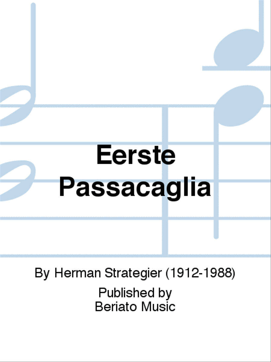 Eerste Passacaglia Organ scores gallery preview page 1