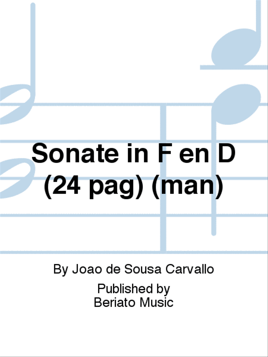Sonate in F en D (24 pag) (man) Organ scores gallery preview page 1