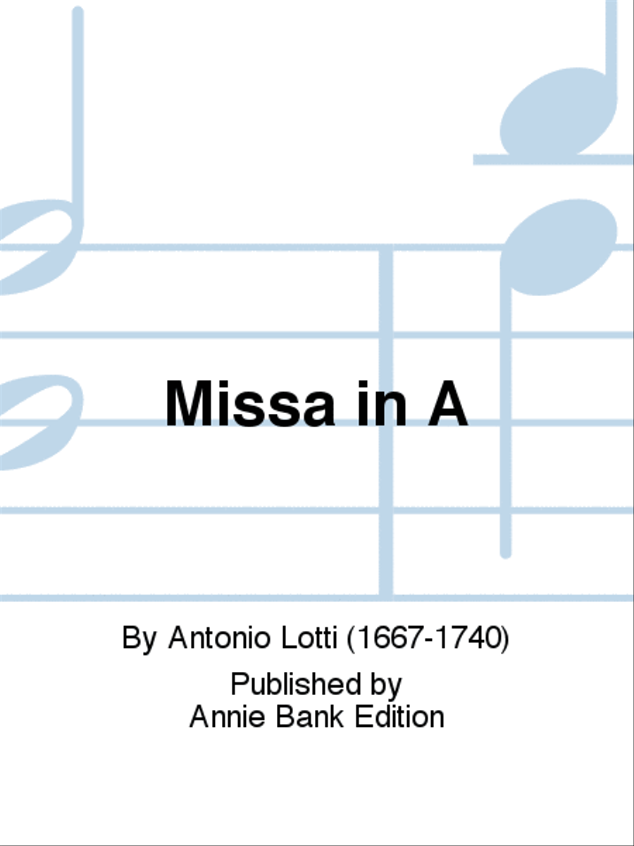 Missa in A 4-Part scores gallery preview page 1