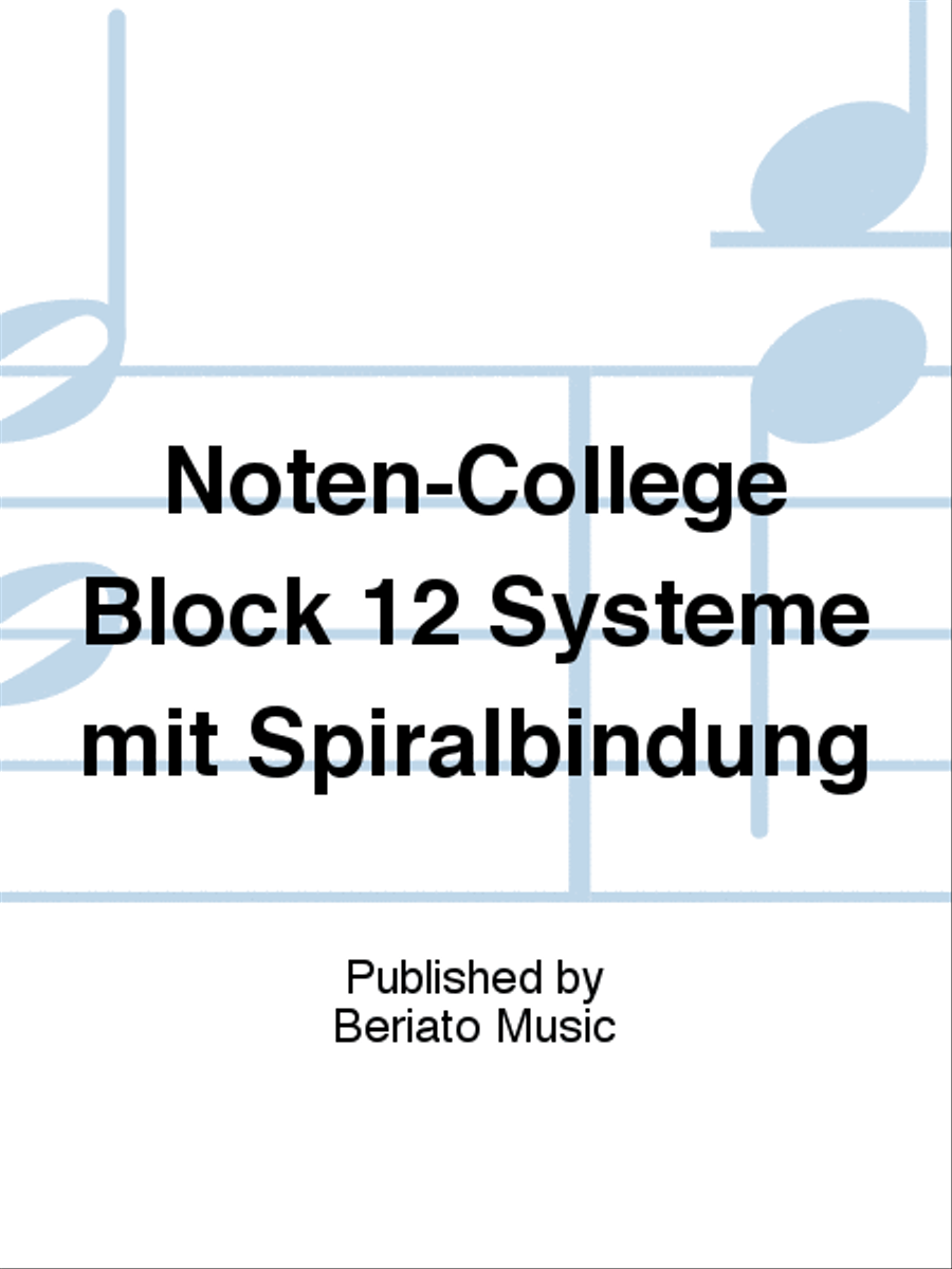 Noten-College Block 12 Systeme mit Spiralbindung Collection / Songbook scores gallery preview page 1
