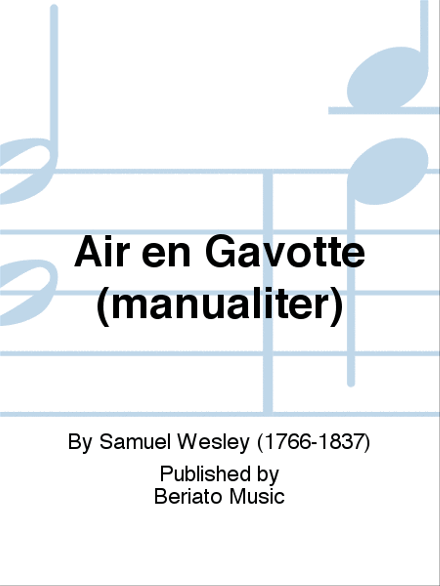 Air en Gavotte (manualiter) Organ scores gallery preview page 1