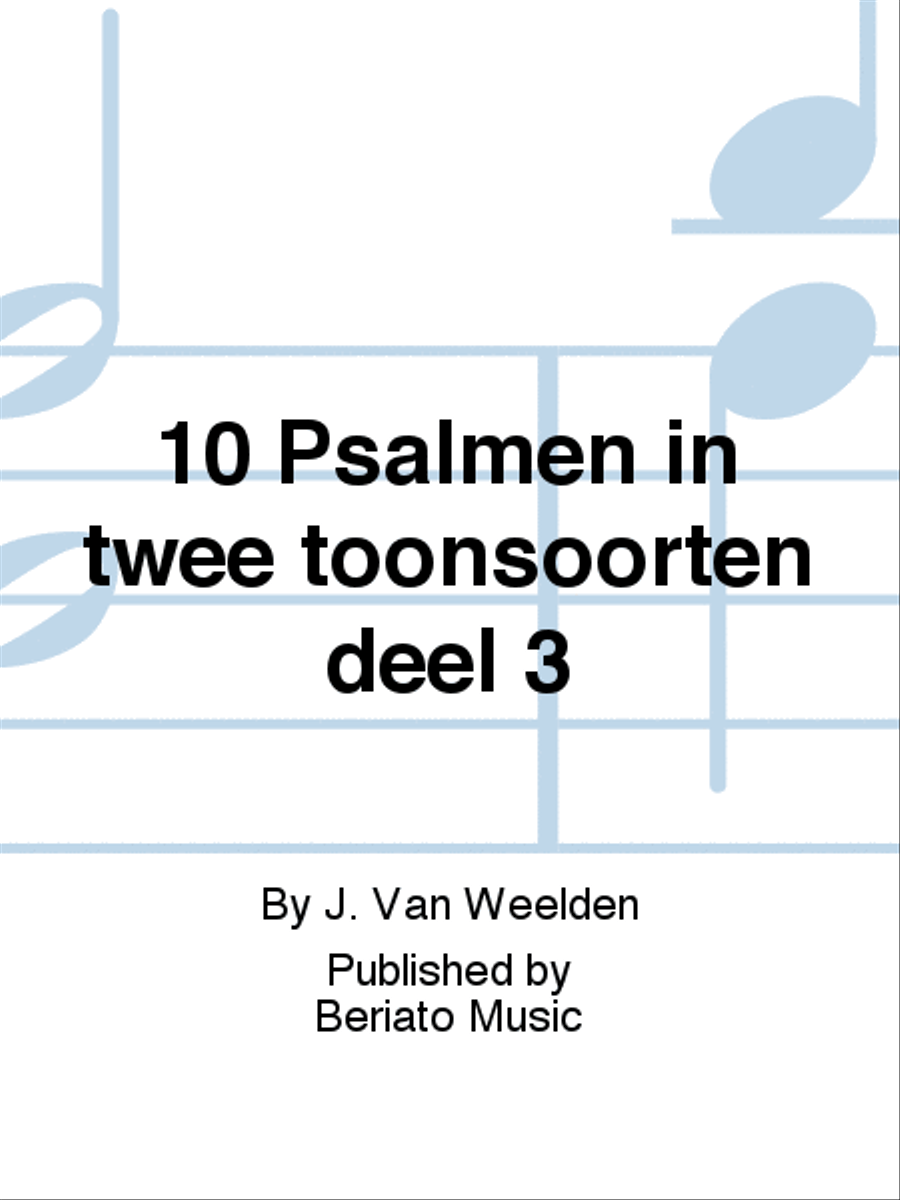 10 Psalmen in twee toonsoorten deel 3 Organ scores gallery preview page 1