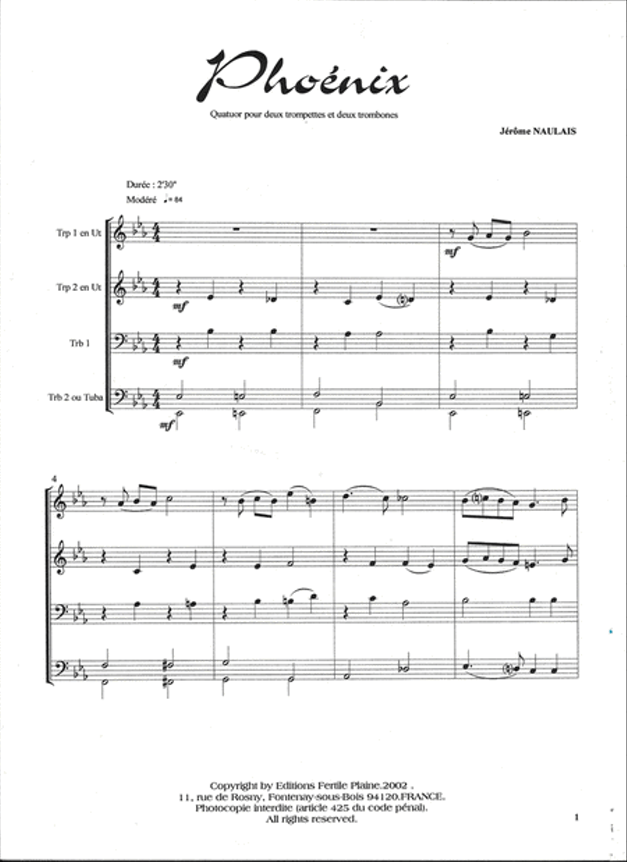 Phoenix Trombone scores gallery preview page 1