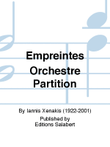 Empreintes Orchestre Partition