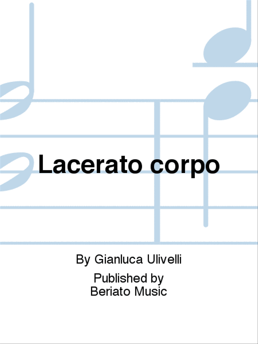 Lacerato corpo Clarinet Solo scores gallery preview page 1