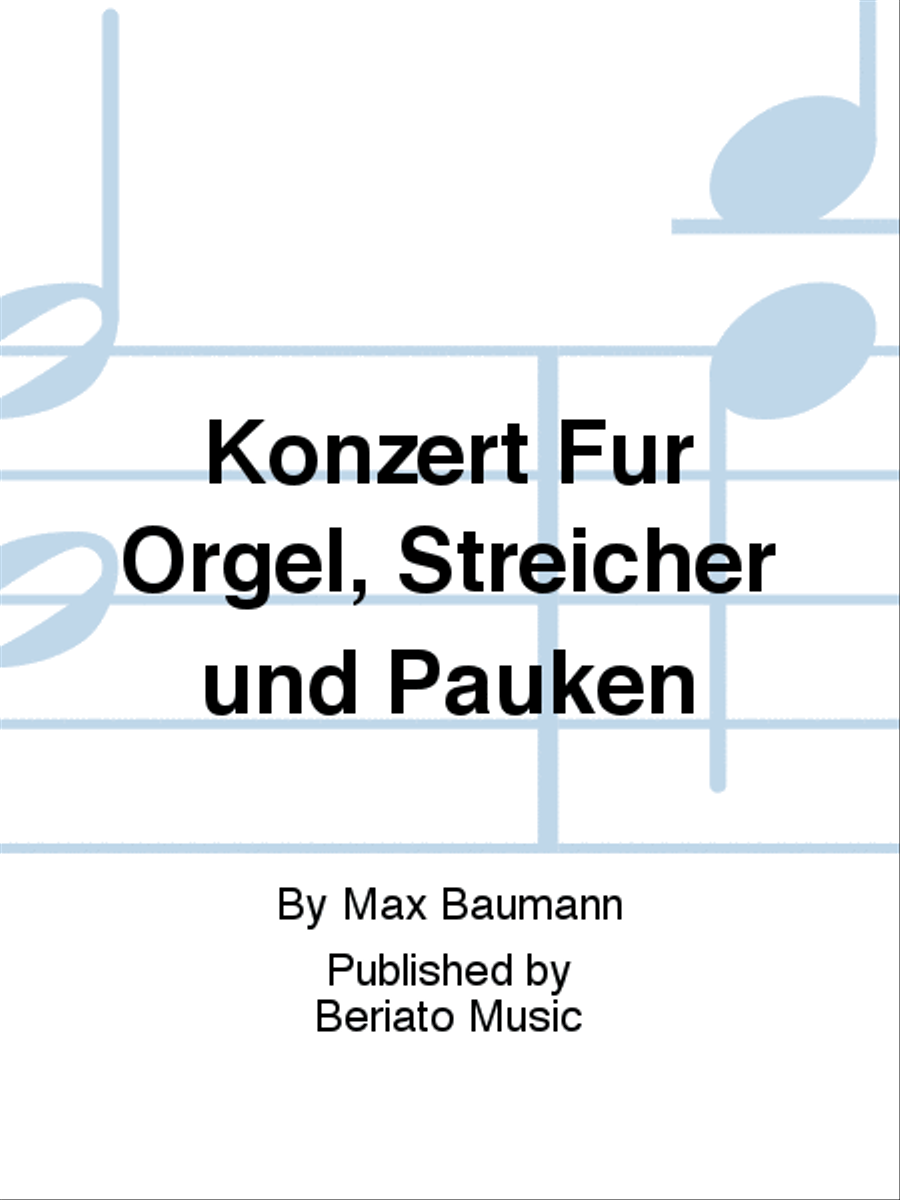 Konzert Für Orgel, Streicher und Pauken Organ scores gallery preview page 1