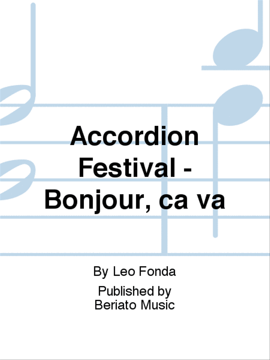 Accordion Festival - Bonjour, ca va Accordion Orchestra scores gallery preview page 1