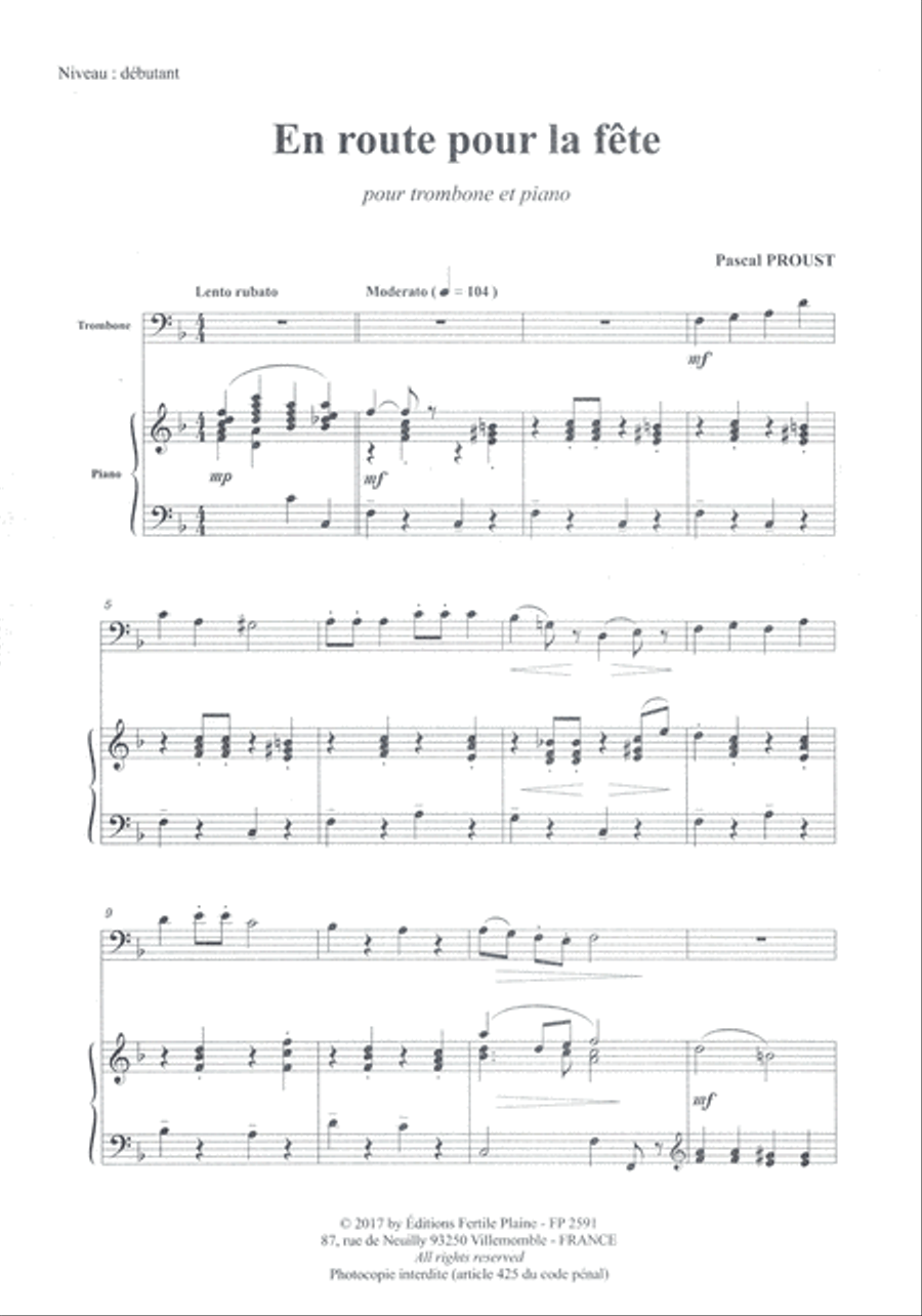 En Route Pour La Fête Piano Accompaniment scores gallery preview page 1