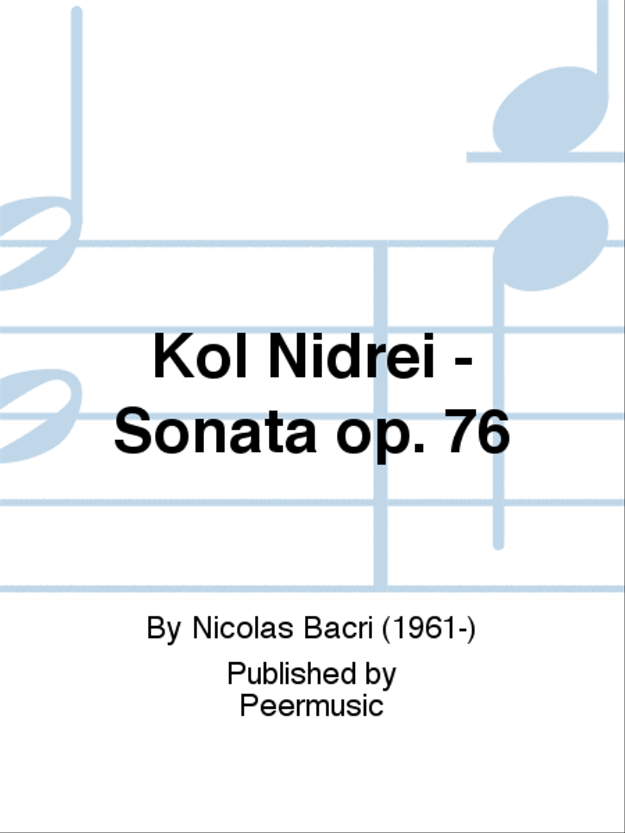 Kol Nidrei - Sonata op. 76 Violin Solo scores gallery preview page 1