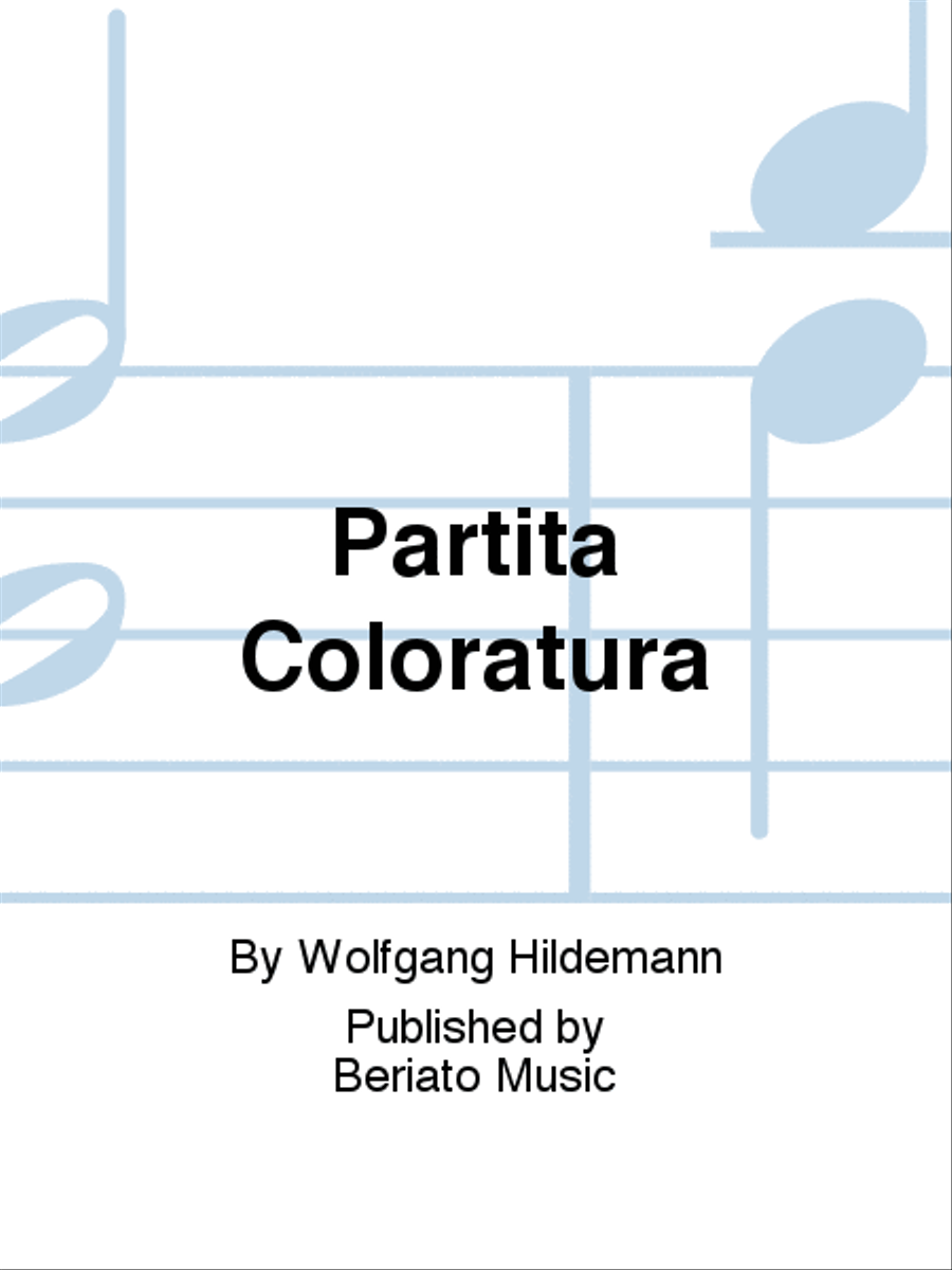 Partita Coloratura Alto Saxophone scores gallery preview page 1