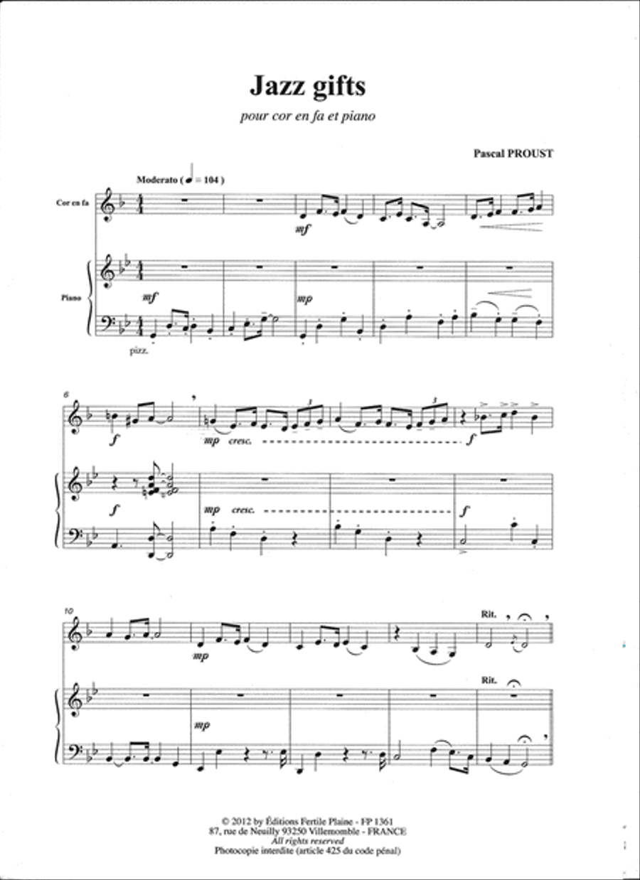 Jazz Gifts Horn scores gallery preview page 1