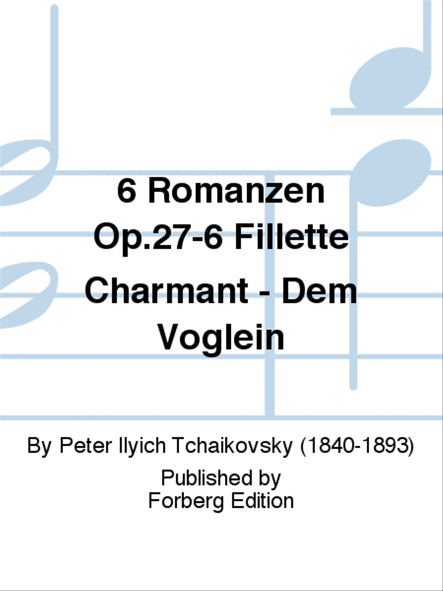 6 Romanzen Op.27-6 Fillette Charmant - Dem Vöglein School and Community scores gallery preview page 1