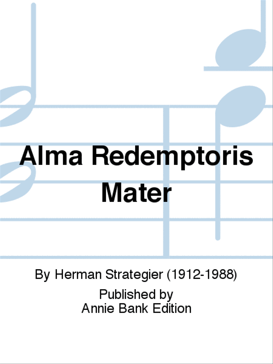 Alma Redemptoris Mater Unison Choir scores gallery preview page 1