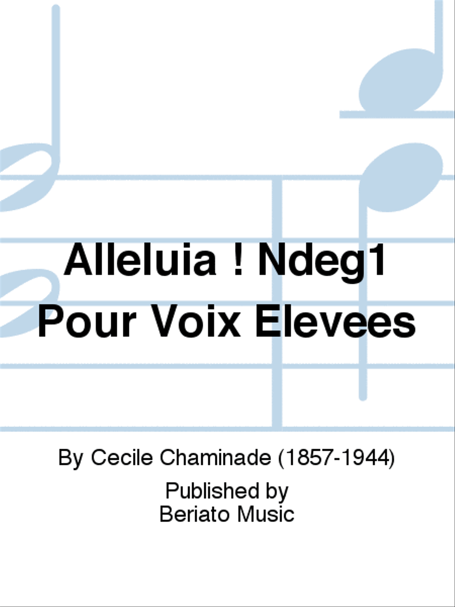 Alleluia ! N°1 Pour Voix Elevees Tenor Voice scores gallery preview page 1