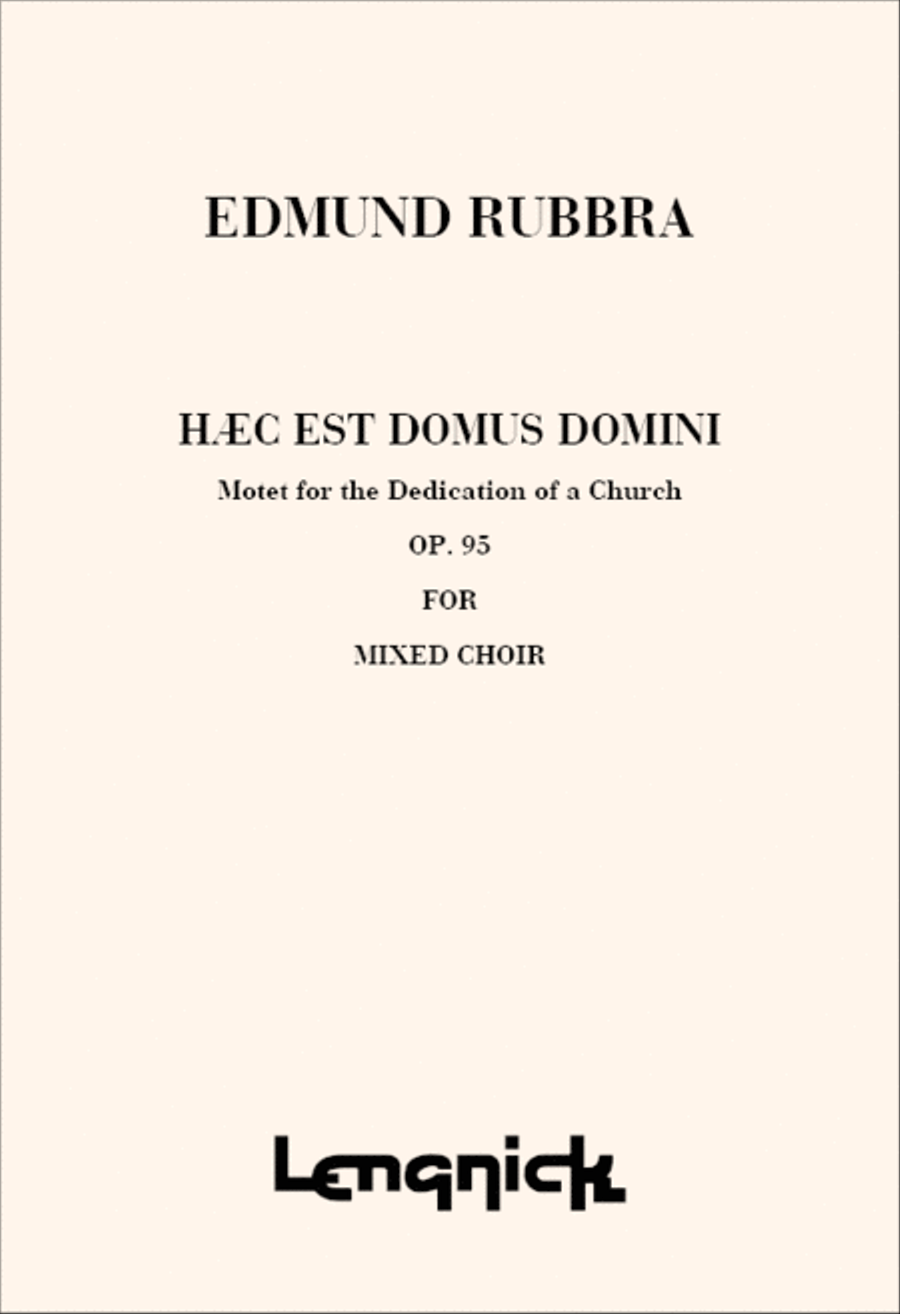 Haec est Domus Domini Op95 4-Part scores gallery preview page 1