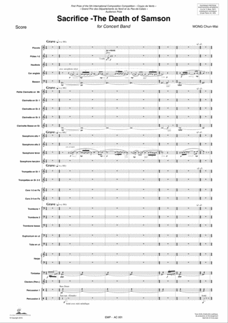Sacrifice - The Death Of Samson Concert Band scores gallery preview page 2