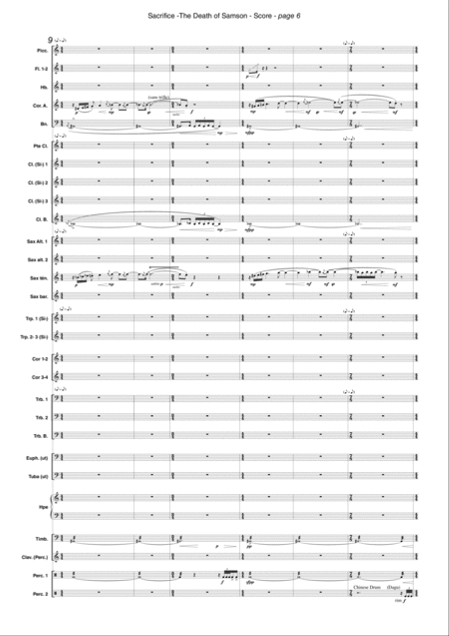 Sacrifice - The Death Of Samson Concert Band scores gallery preview page 3