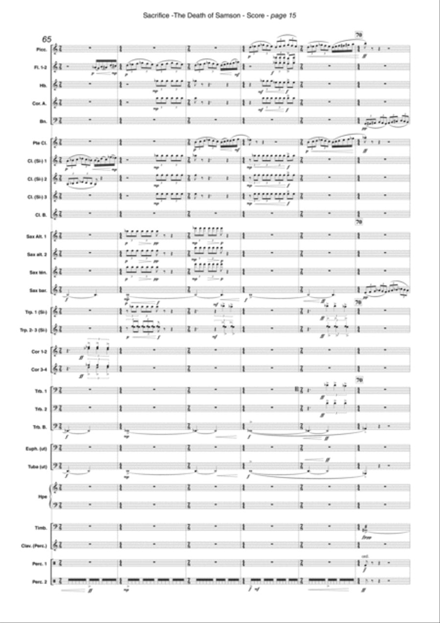 Sacrifice - The Death Of Samson Concert Band scores gallery preview page 12