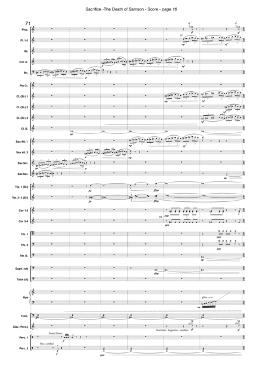 Sacrifice - The Death Of Samson Concert Band scores gallery preview page 13