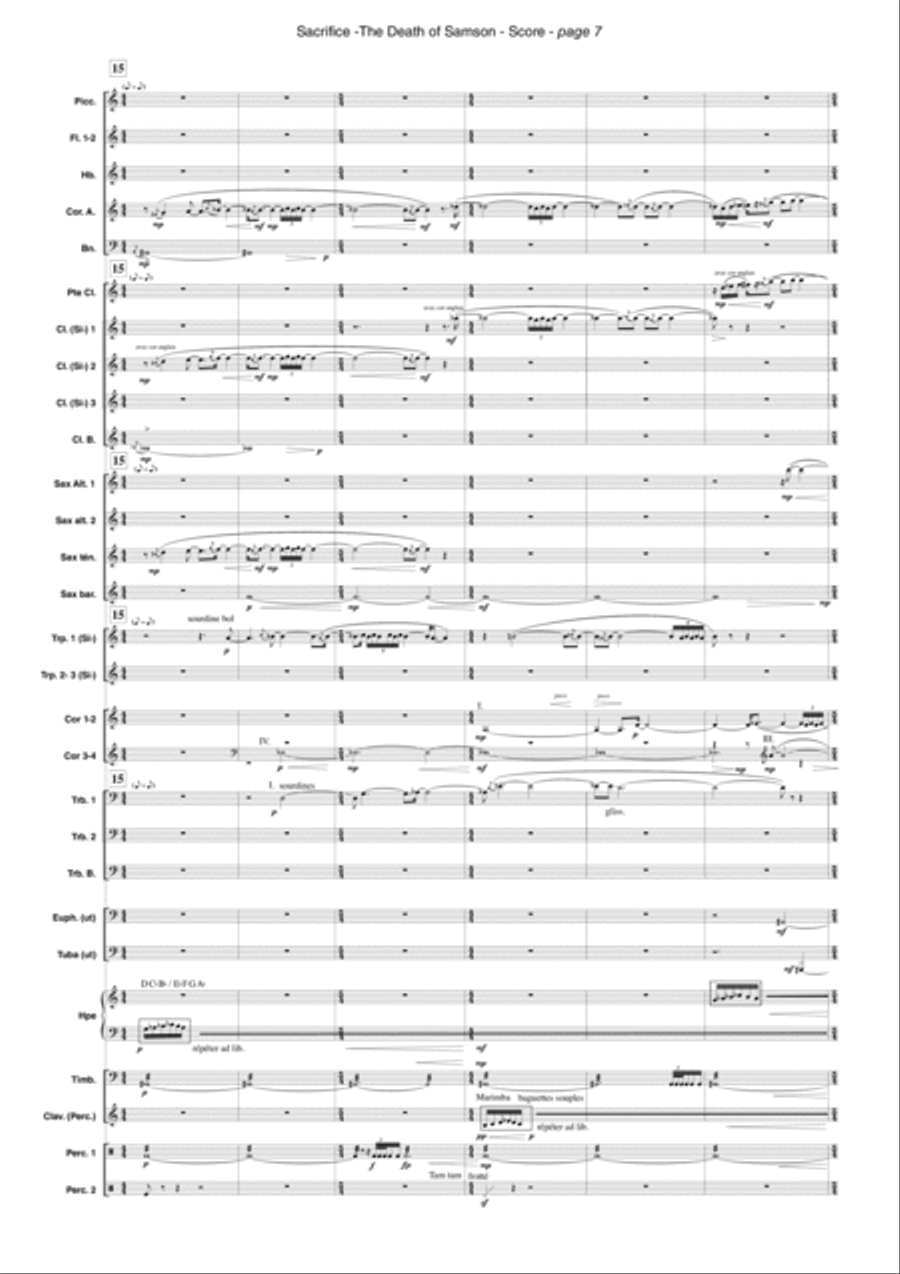Sacrifice - The Death Of Samson Concert Band scores gallery preview page 4