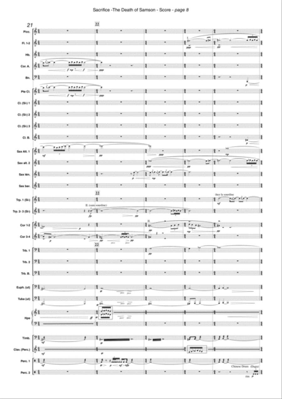Sacrifice - The Death Of Samson Concert Band scores gallery preview page 5