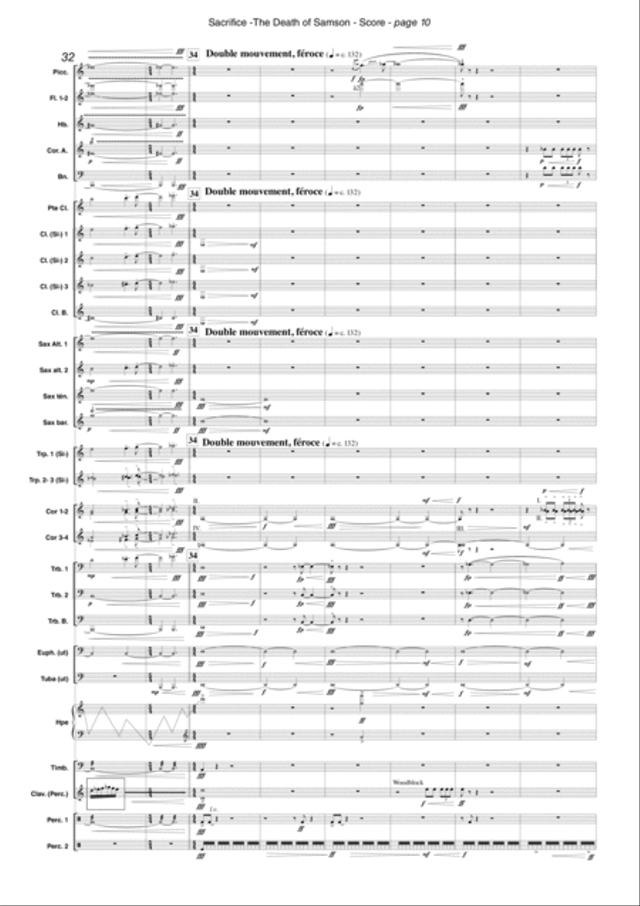 Sacrifice - The Death Of Samson Concert Band scores gallery preview page 7