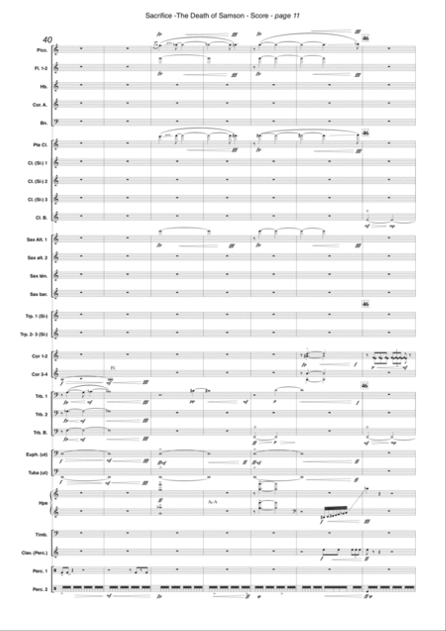 Sacrifice - The Death Of Samson Concert Band scores gallery preview page 8