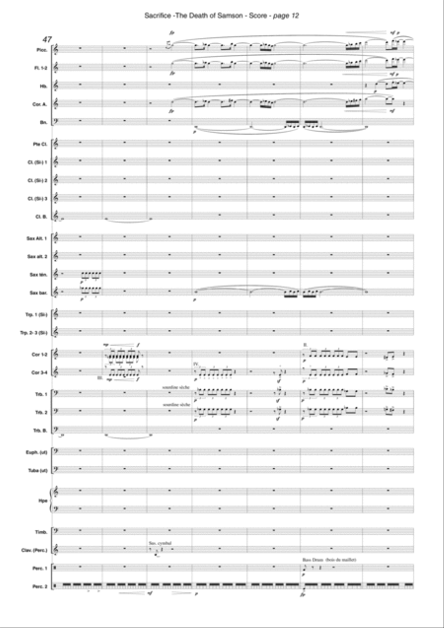 Sacrifice - The Death Of Samson Concert Band scores gallery preview page 9
