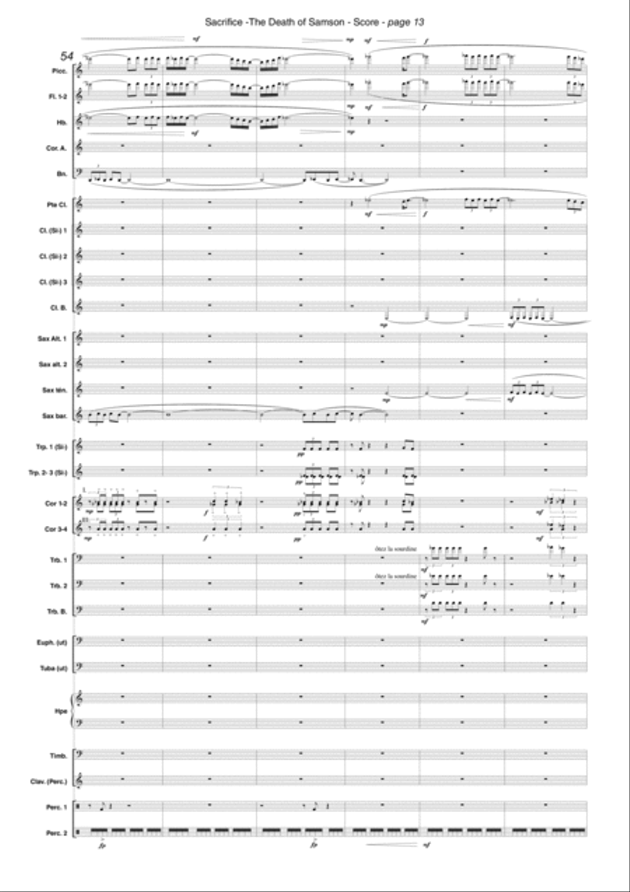 Sacrifice - The Death Of Samson Concert Band scores gallery preview page 10