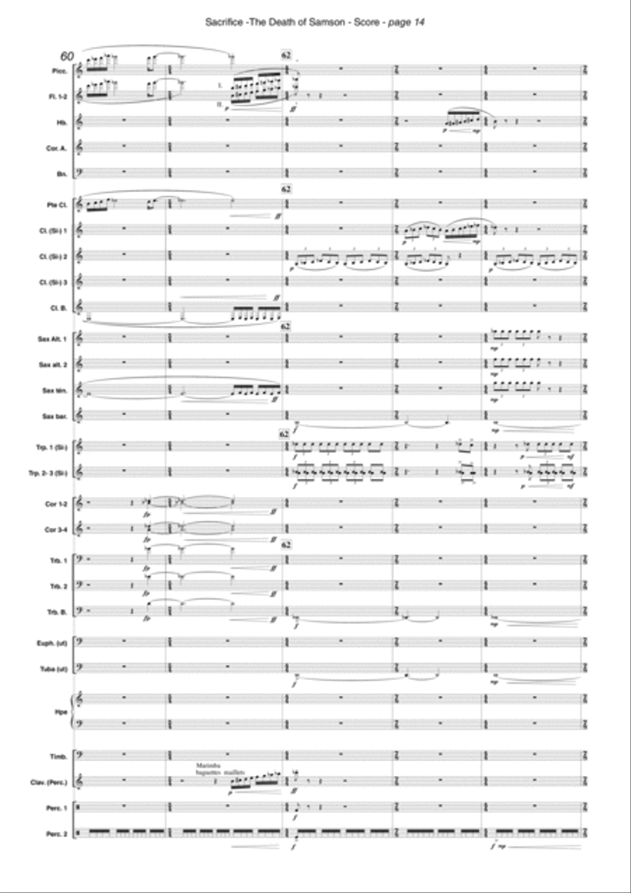 Sacrifice - The Death Of Samson Concert Band scores gallery preview page 11