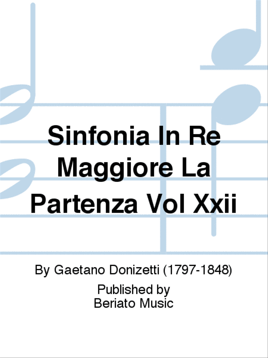 Sinfonia In Re Maggiore La Partenza Vol Xxii Piano Solo scores gallery preview page 1