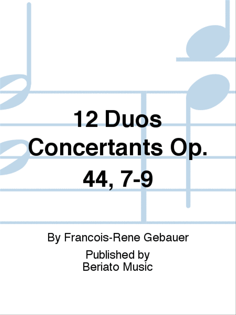 12 Duos Concertants Op. 44, 7-9 Woodwind Duet scores gallery preview page 1