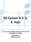 52 Canoni A 2, 3, 4, Voci