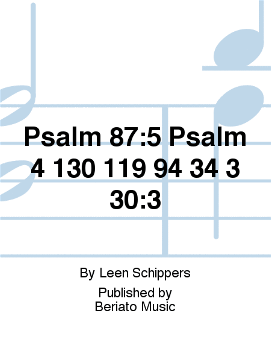 Psalm 87:5 Psalm 4 130 119 94 34 3 30:3 Organ scores gallery preview page 1