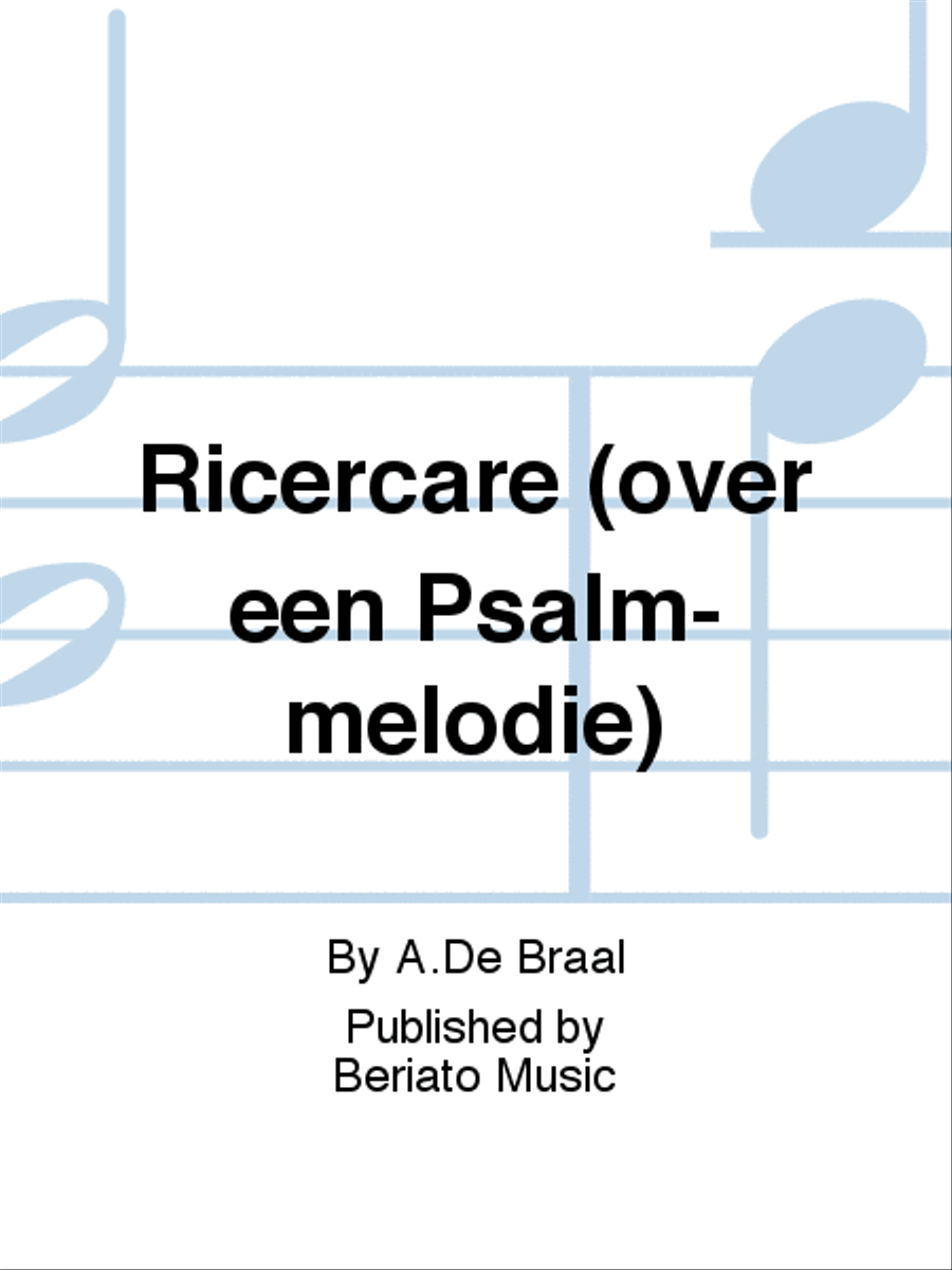 Ricercare (over een Psalm-melodie) Organ scores gallery preview page 1