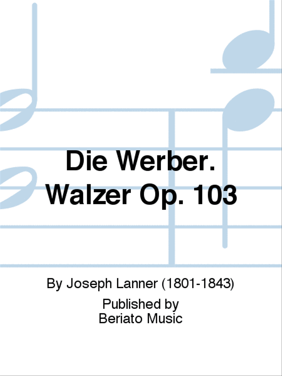 Die Werber. Walzer Op. 103 Orchestra scores gallery preview page 1
