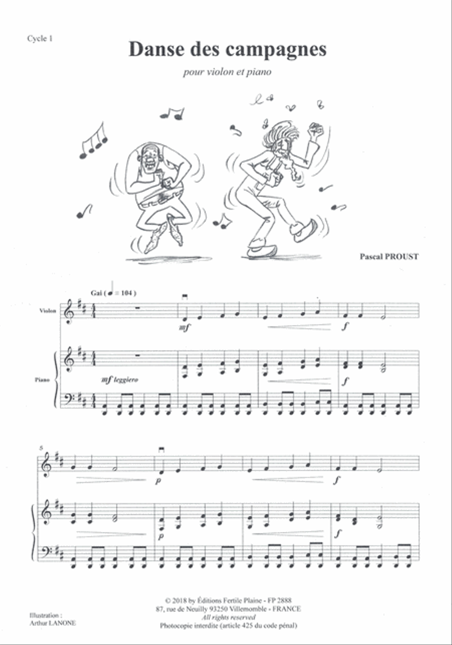 Danse Des Campagnes Violin Solo scores gallery preview page 1