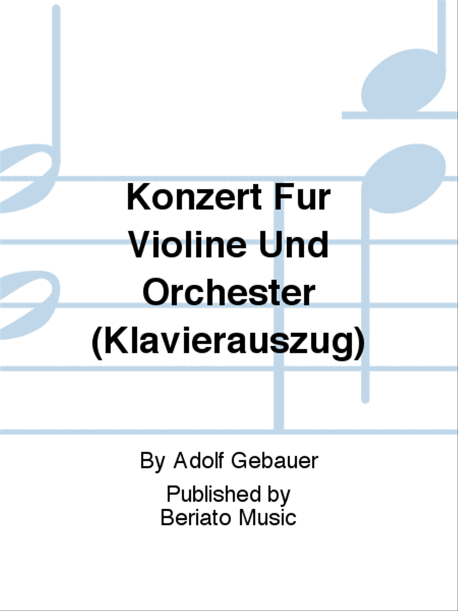 Konzert Für Violine Und Orchester (Klavierauszug) Violin Solo scores gallery preview page 1