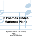 3 Poemes Ondes Martenot-Piano